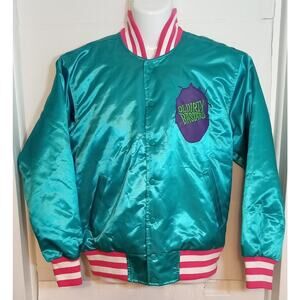 ODB Wu Tang Teal Bomber Jacket with Red Stripes